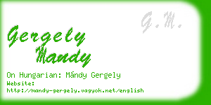 gergely mandy business card